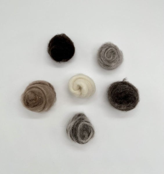 Romney wool natural colours pack Carousel 1