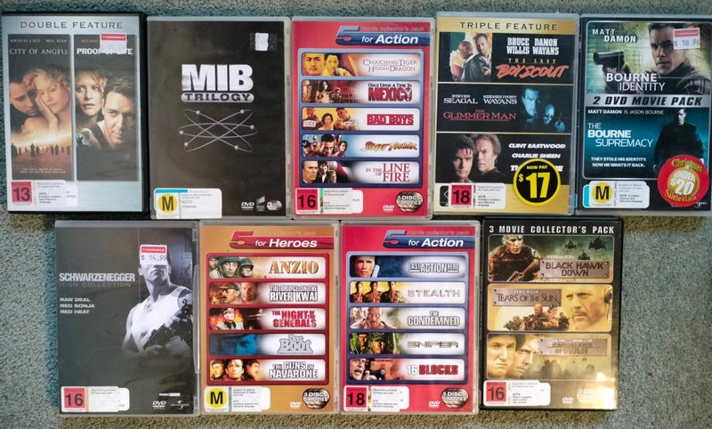 17 Multi-pack DVD's (53 movies in total) Carousel 1