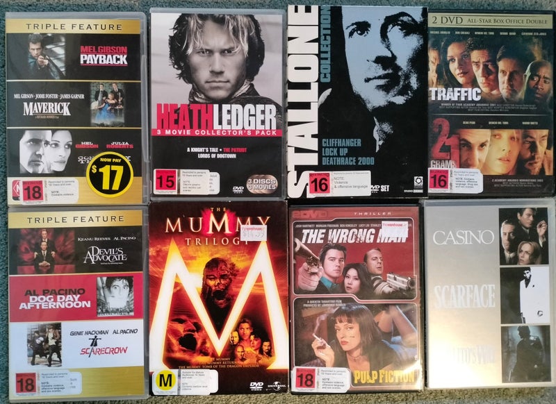 17 Multi-pack DVD's (53 movies in total) Carousel 2