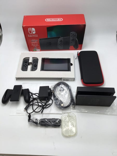 * Grey Nintendo Switch V2 Console BOXED w/ More! * Carousel 1