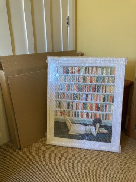 Art Print "Girl in Library" BRAND NEW FRAMED Carousel 3