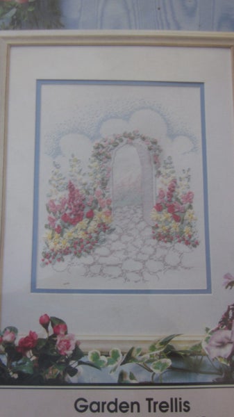 Garden Trellis, Ribbon Embroidery Carousel 1