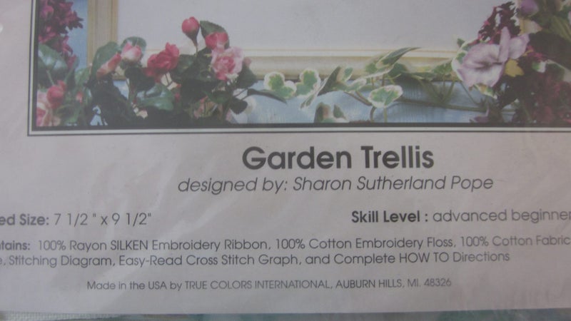 Garden Trellis, Ribbon Embroidery Carousel 2