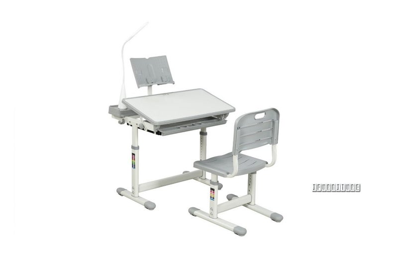 MINI Ergonomic Height Adjustable Kid's Desk and Chair (Grey) Carousel 2