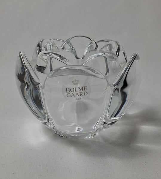 ++SCANDINAVIAN " CRYSTAL GLASS HOLMEGGARD LOTUS" VOTIVE CANDLE HOLDER +++ Carousel 2
