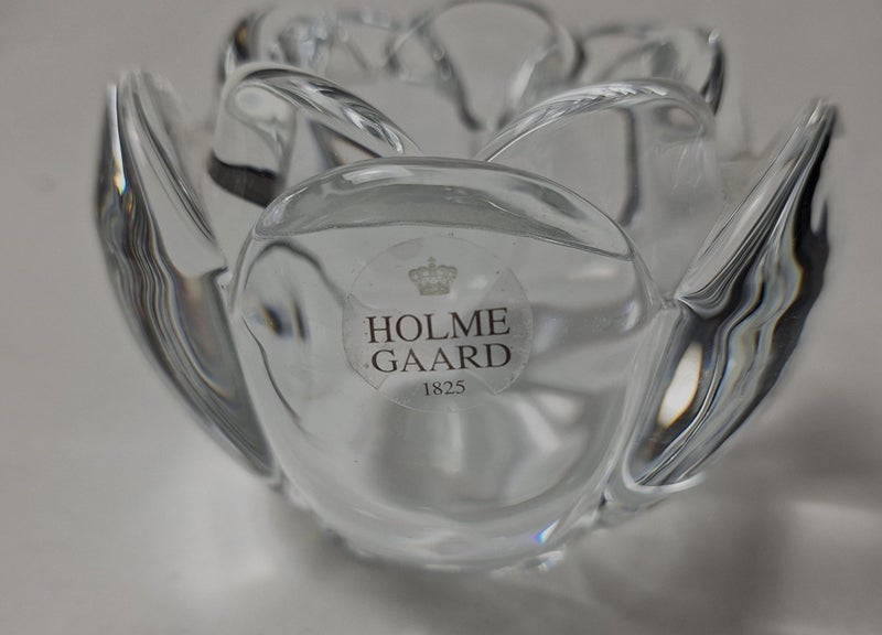++SCANDINAVIAN " CRYSTAL GLASS HOLMEGGARD LOTUS" VOTIVE CANDLE HOLDER +++ Carousel 10