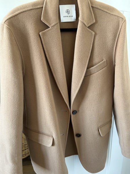 Anine Bing Cashmere/Wool Camel Quinn Blazer Carousel 4
