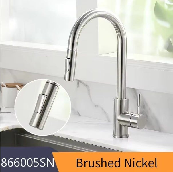 G1/2 Hot & Cold Kitchen Brush Basin Pull-Out 45cm Faucets Taps Carousel 1