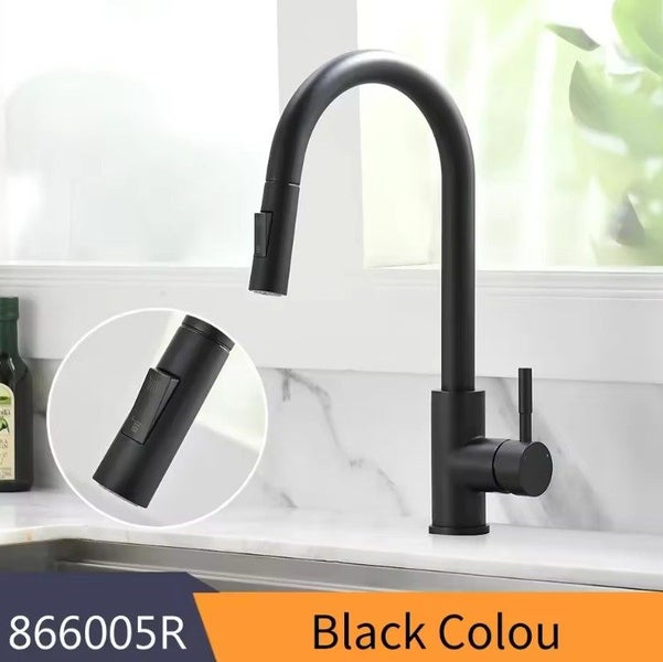 G1/2 Hot & Cold Kitchen Brush Basin Pull-Out 45cm Faucets Taps Carousel 2