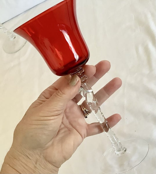 4 stunning red candle holders Carousel 4