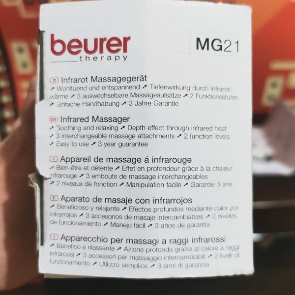 Beurer infrared vibrating massager MG21 handheld complete set TESTED WORKING Carousel 9