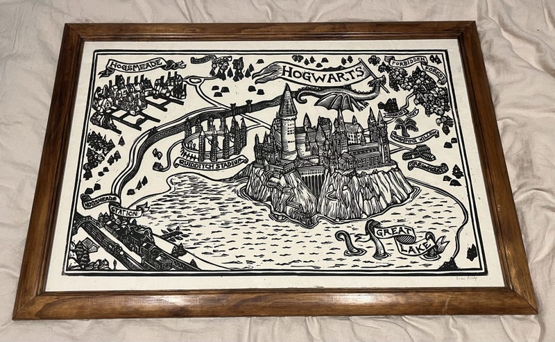 Hogwarts Map - Framed, Harry Potter Carousel 1