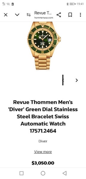 Revue Thommen Mens/Unisex Diver Automatic Watch Swiss Made Carousel 9