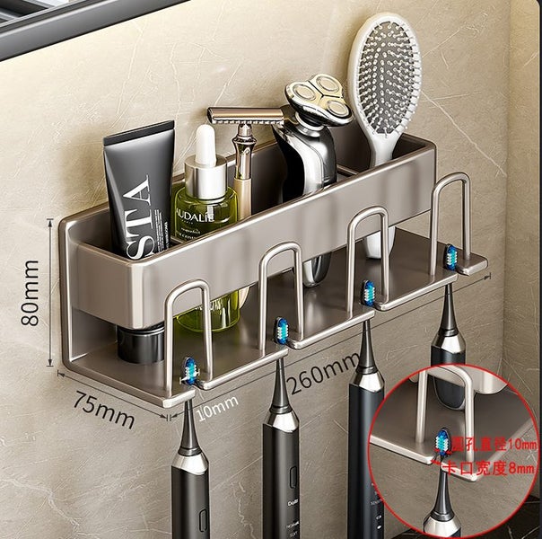 1pc Multifunctional Wall Mounted Toothbrush Holder Carousel 1