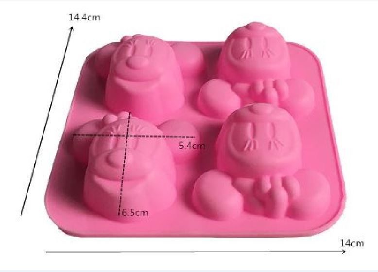 minnie mouse Shape Silicone Cake Mold Carousel 2