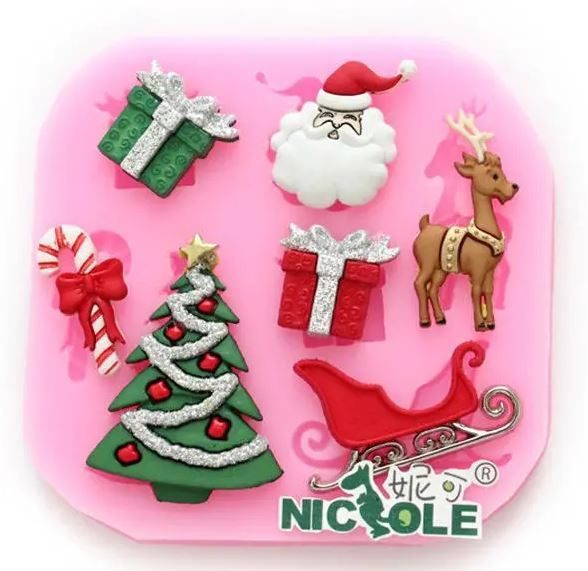 Silicone Christmas Chocolat cake mould-6 Carousel 1