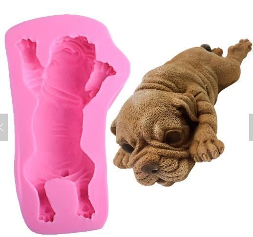 3D Silicone Mousse Cake Mold Cute Shar Pei Dirty Dog Chocolate Ice Cream Mold Carousel 1