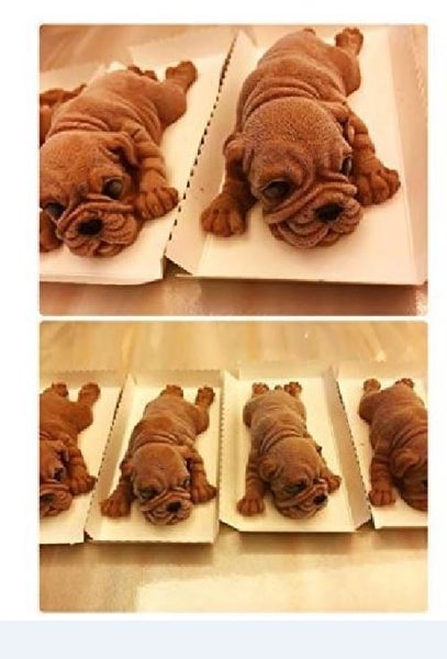 3D Silicone Mousse Cake Mold Cute Shar Pei Dirty Dog Chocolate Ice Cream Mold Carousel 2