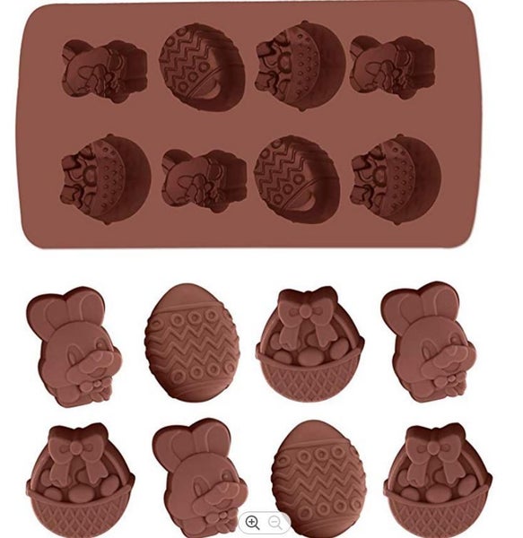 Easter Bunny, Egg and Basket Silicone Chocolate Mold Carousel 1