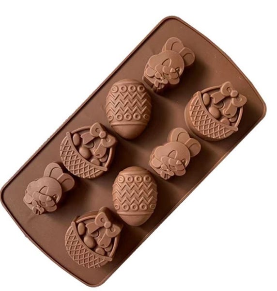 Easter Bunny, Egg and Basket Silicone Chocolate Mold Carousel 2