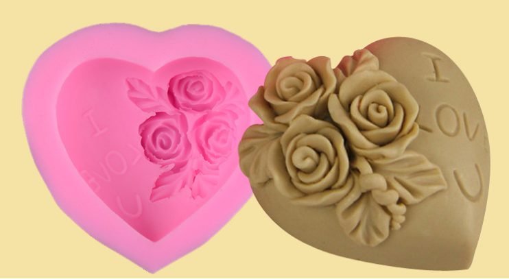 Silicone Rose love Cake Mould Carousel 1