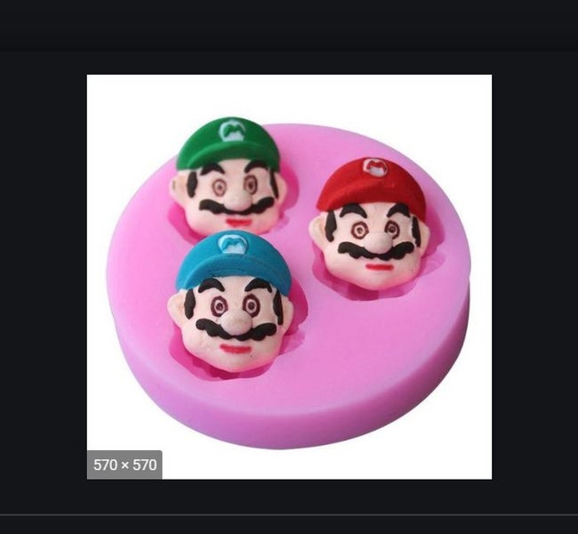 Super Mario Cartoon Silicone Mould/ Fondant Cake Chocolate Candy Mould Carousel 1