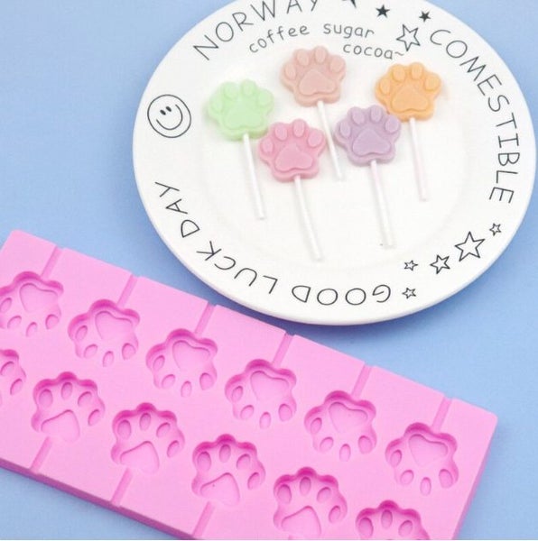 12 Cat Claw Lollipop Mold Baking Silicone Mold Cold Soap Mold Ice Cream Mold Carousel 1