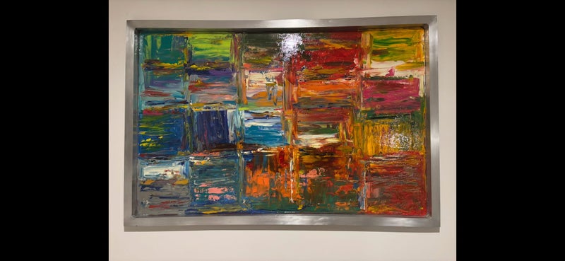Original Acrylics on Recycled Screen Carousel 1