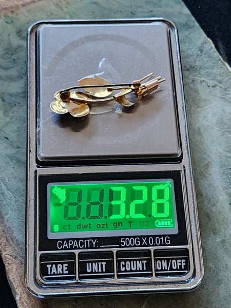 Vintage 9ct Gold Green Gemstone Brooch Jewellery $1 Reserve Carousel 10
