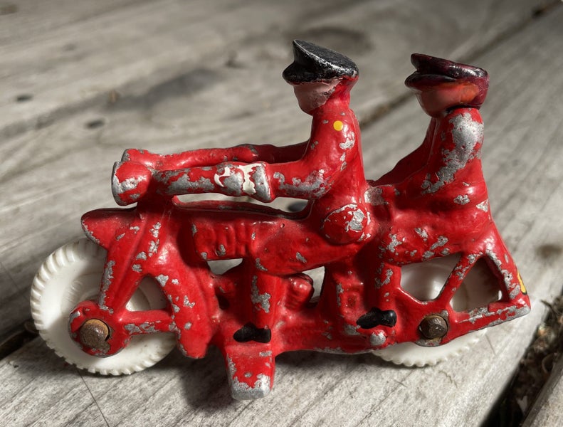 Vintage Fun Ho Motorcycle with Two Riders Carousel 2