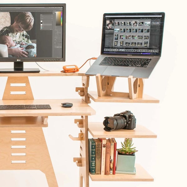 High Quality Wooden Standing Desk - Work From Home Desk Carousel 1