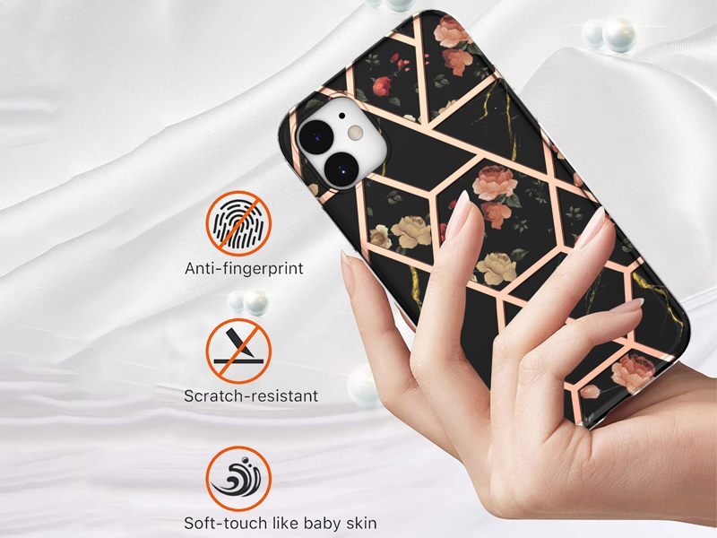 Case Cover for iPhone 11 Marble & Flower Carousel 2
