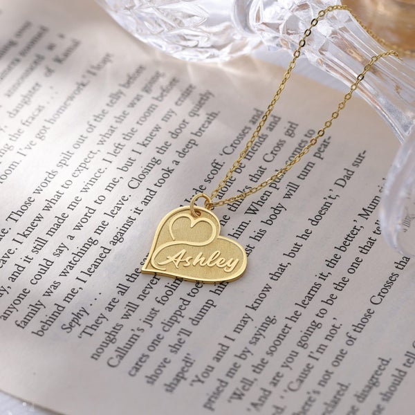 Personalised Heart Necklace (up to 8 characters) Carousel 2