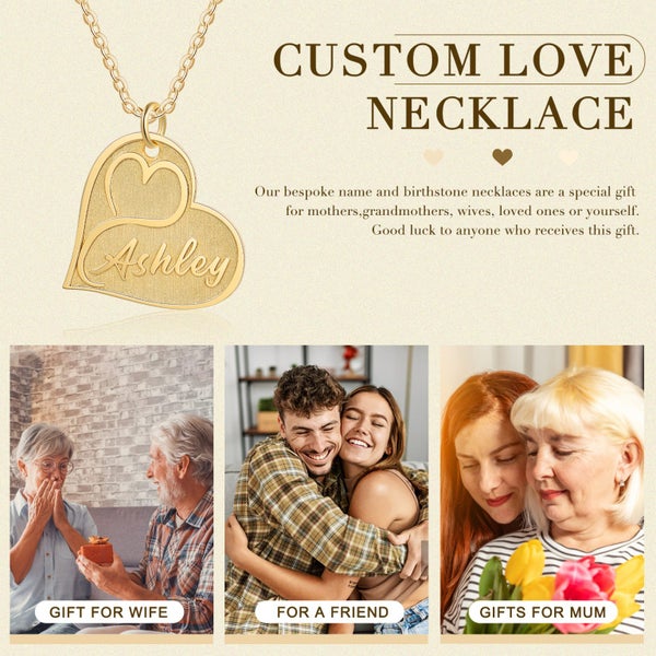 Personalised Heart Necklace (up to 8 characters) Carousel 5