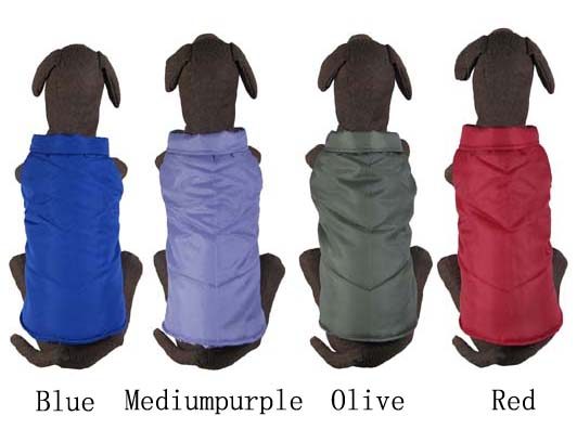 Larger Dog Puffer Quilted Vest Assorted Colours & Sizes Carousel 1