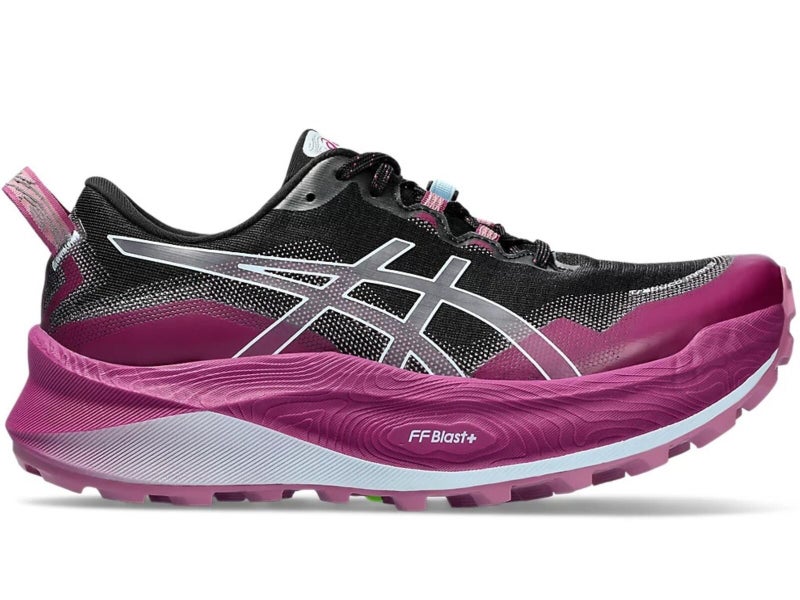 Womens ASICS Trabuco Max 3 Trail Running Shoes in Black/Light Blue Size 8 Carousel 1