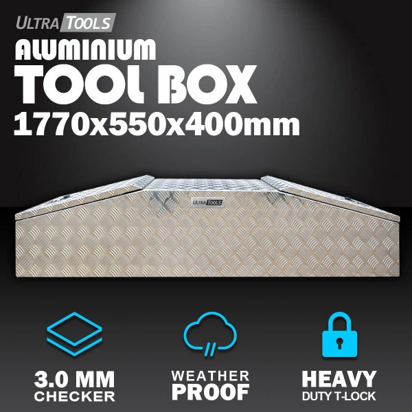 Aluminium Ute Tool Box 2.0mm 1770x550x400mm Gull Wing Style Vehicle Storage Carousel 2