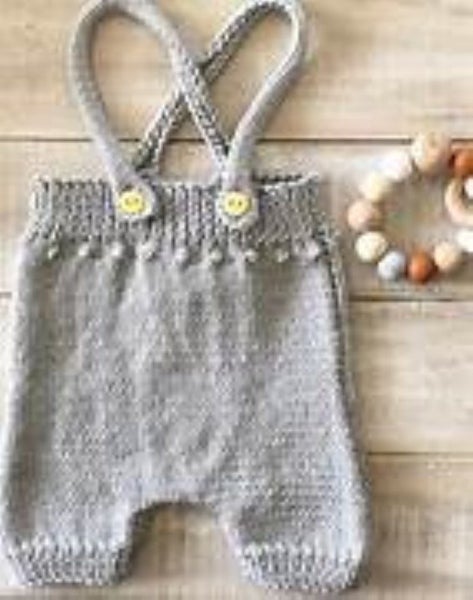 KNIT~TOUCH YARNS~ "PopCorn Rompers!"~for 3 to 12 month olds! Carousel 1