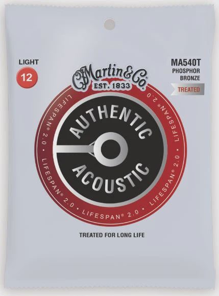 Martin - Authentic Acoustic Treated Phosphor Bronze Guitar Strings - 12/54 Carousel 1