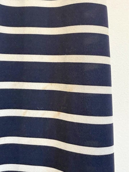 Navy Blue and White Striped Midi / Maxi Skirt - Size 8 Carousel 8