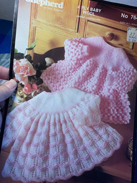 CHARMING BUNDLE OF VINTAGE KNITTING PATTERNS FOR MATINEE JACKETS Carousel 4