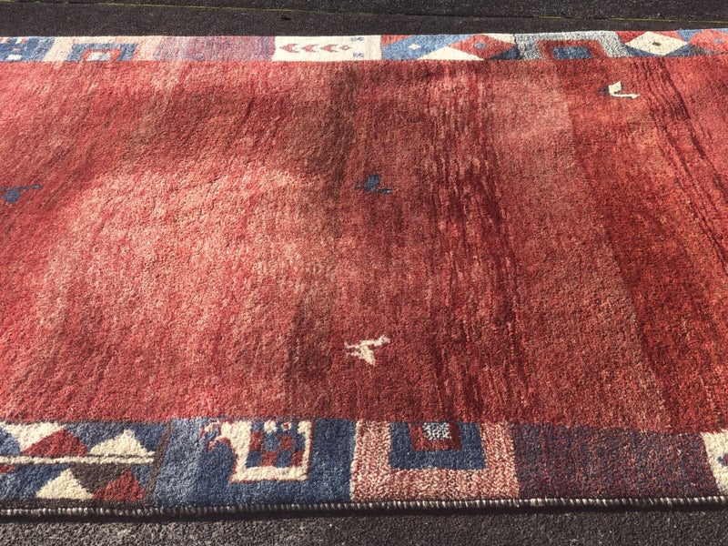 PERSIAN GABBEH RUG AND MATCHING RUNNER. Carousel 1