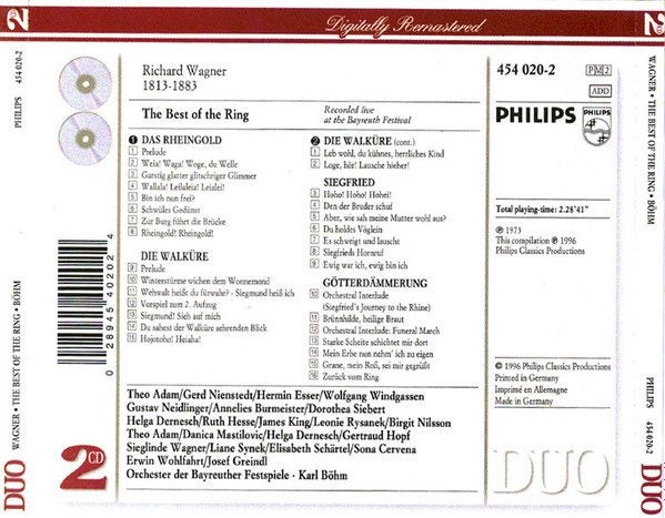 Richard Wagner, Karl Böhm – The Best of the Ring 2CD Carousel 2