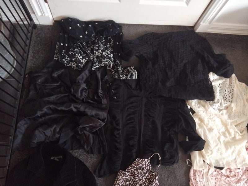 Woman's dresses, velvet jacket and tops Carousel 1