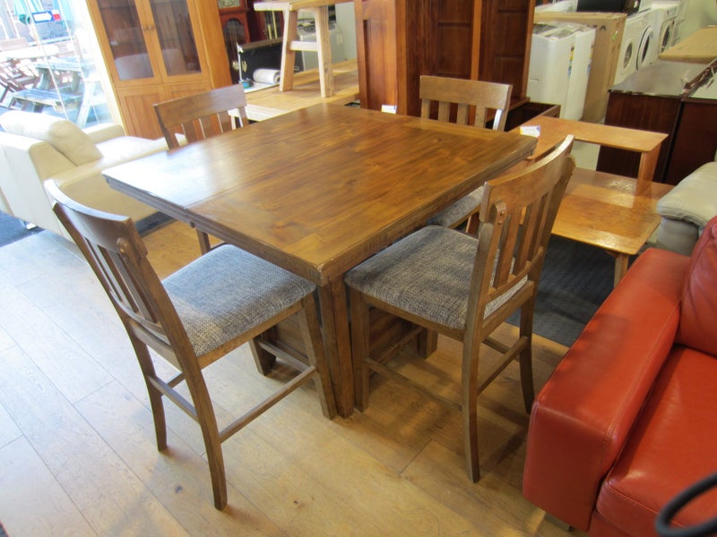 'Haddigan' Counter Height Extension Table + 4 Chairs Carousel 2