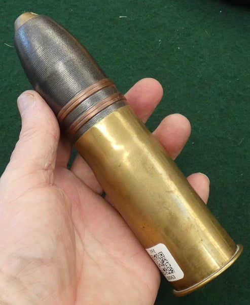 1 Pounder POM POM Boer War & WW1 Cannon Gunshell NAVY Projectile & Case Bullet Carousel 1