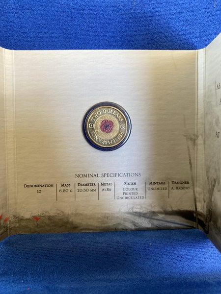 2012 $2 C Mintmark Remembrance Day Coin Carousel 1