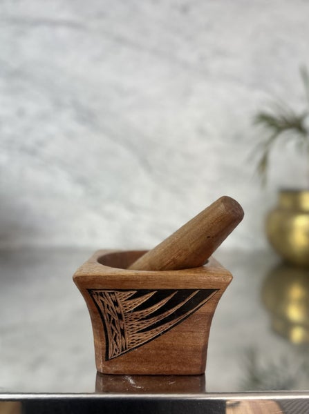 Vintage Pacific Wooden Mortar and Pestle Carousel 1