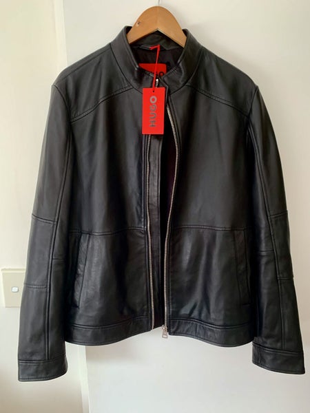 Hugo Boss Leather jacket size L (brand new) Carousel 1