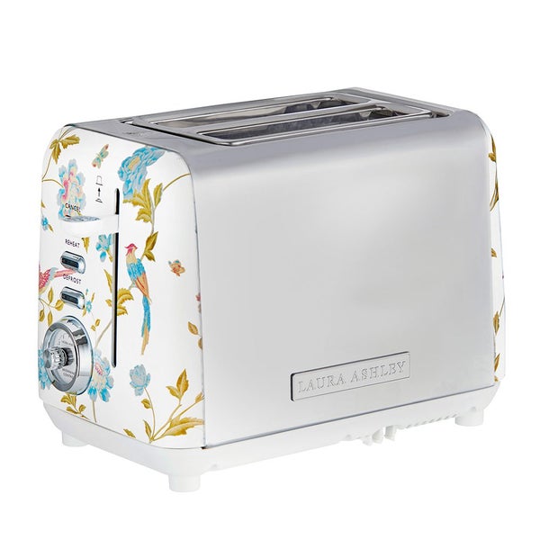 Laura Ashley Elveden 24cm Electric 2-Slice Bread Toaster 925W Food Kitchen WHT Carousel 1